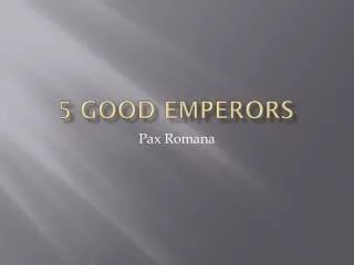 5 good emperors