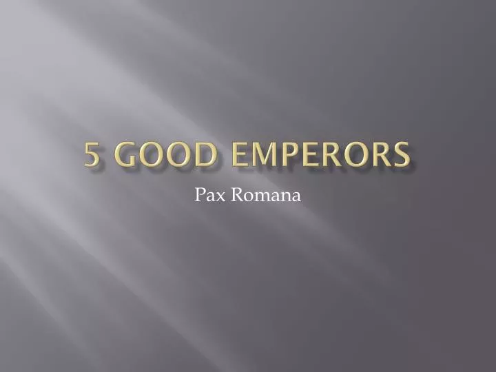 5 good emperors