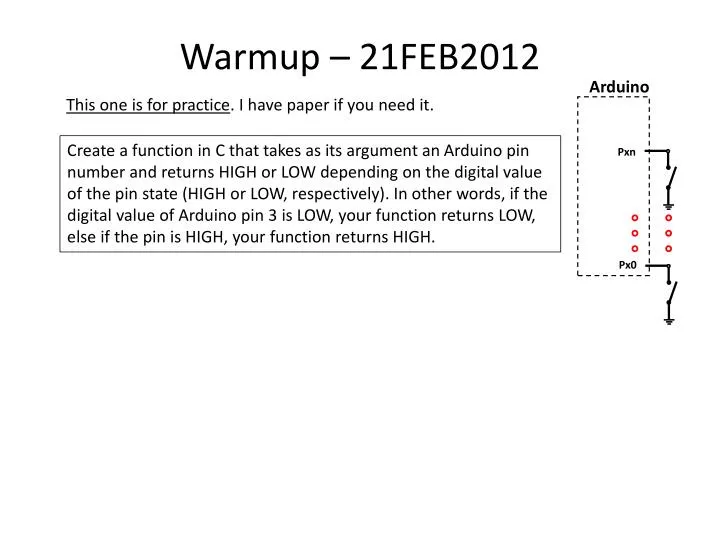 warmup 21 feb2012