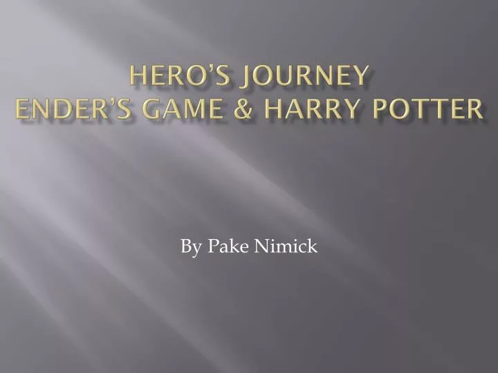 hero s journey ender s game harry potter