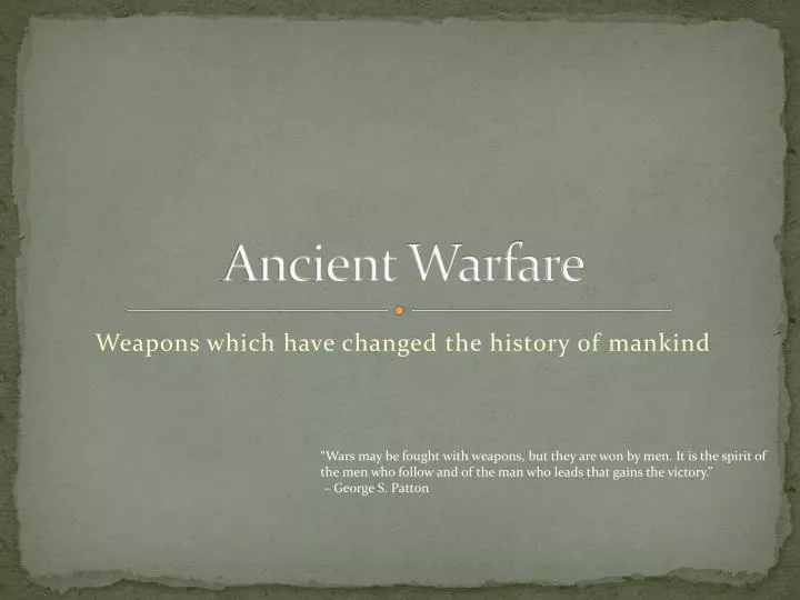 ancient warfare