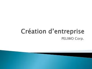cr ation d entreprise