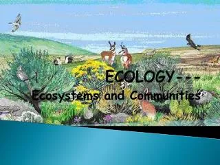 ECOLOGY---