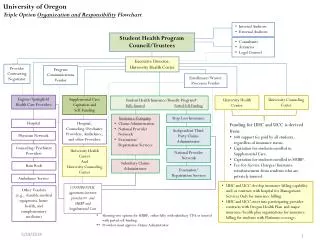 University of Oregon Triple Option Organization and Responsibility Flowchart