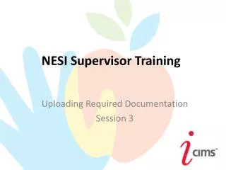 NESI Supervisor Training