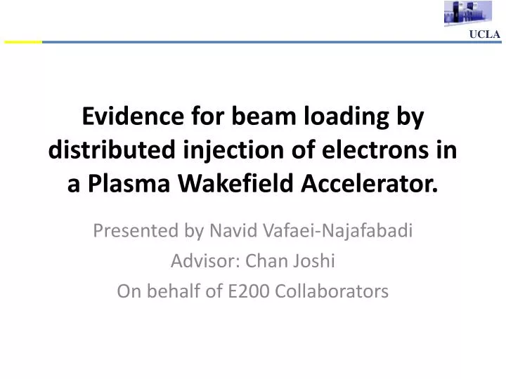 evidence for beam loading by distributed injection of electrons in a plasma wakefield accelerator