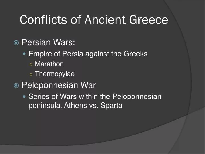 conflicts of ancient greece