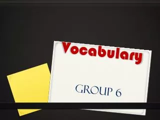 Vocabulary