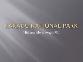 Kakadu national park