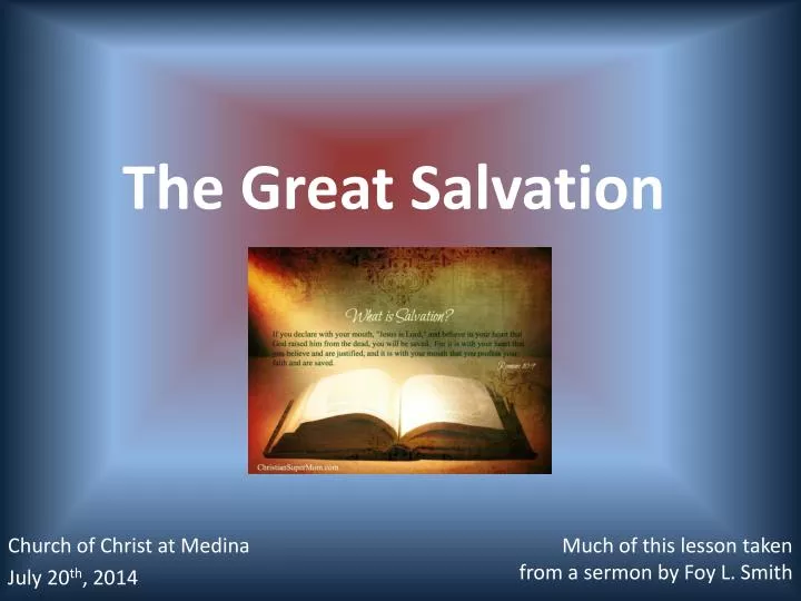 the great salvation