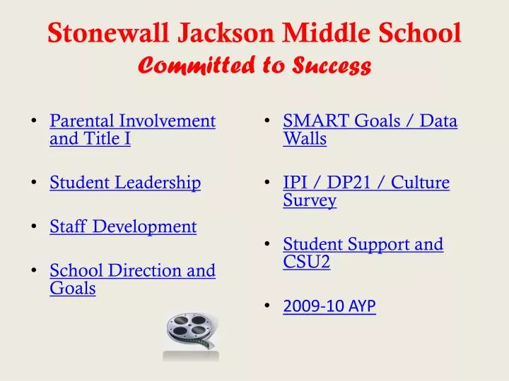 stonewall jackson middle school committed to success