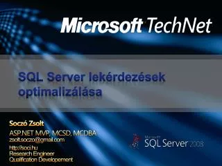 SQL Server lekérdezések optimalizálása