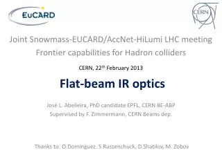 Flat-beam IR optics
