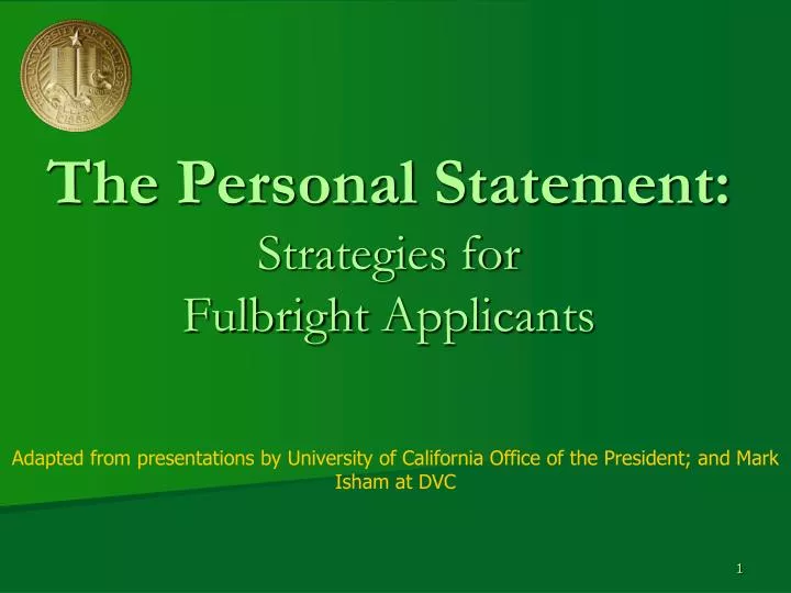 the personal statement strategies for fulbright applicants