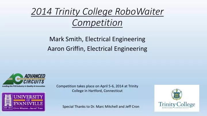 2014 trinity college robowaiter competition
