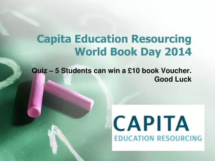 capita education resourcing world book day 2014