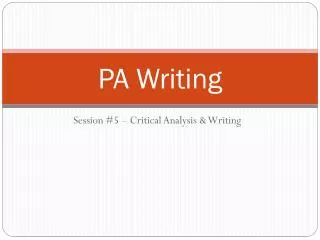 PA Writing