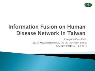 Information Fusion on Human Disease Network in Taiwan