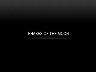 Phases of the Moon