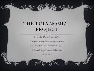 The polynomial project