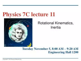 Rotational Kinematics, Inertia