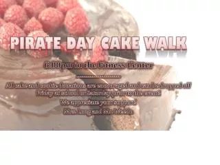pirate day cake walk