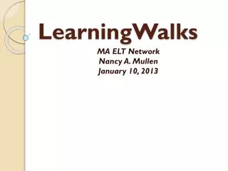 LearningWalks