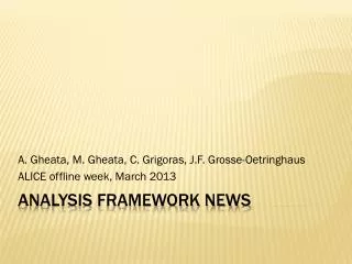Analysis Framework news