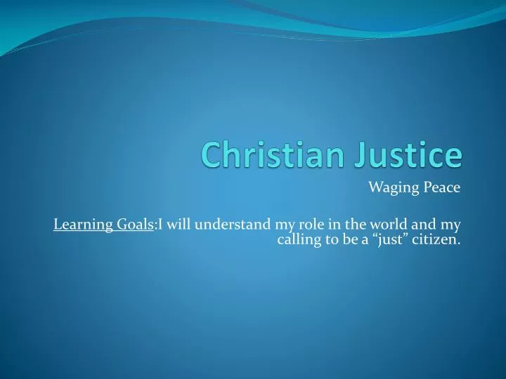 christian justice