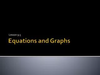 Equations and Graphs