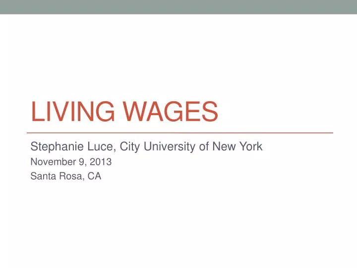 living wages