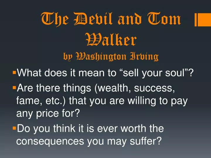 the devil and tom walker by washington irving