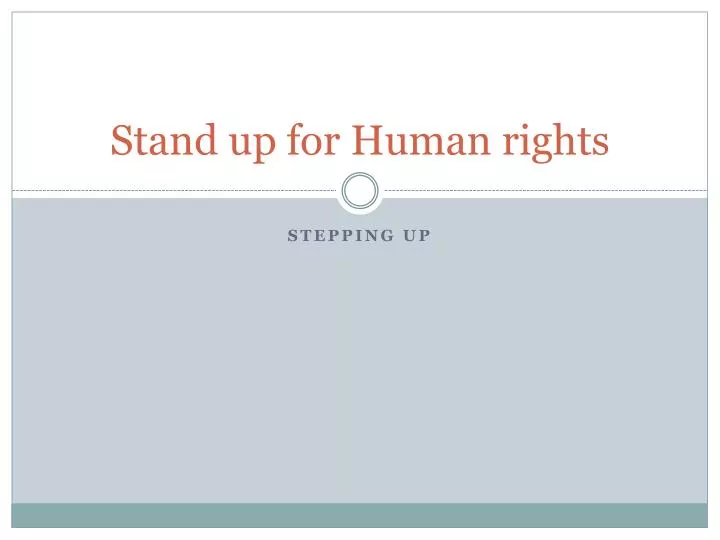 stand up for human rights