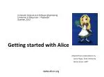 Getting started with Alice - slide 1