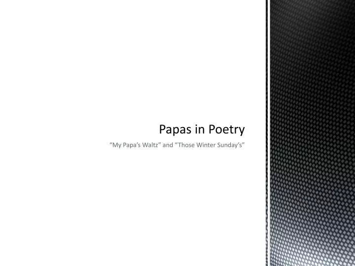 papas in poetry