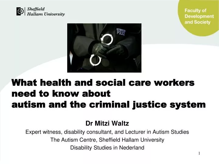 what health and social care workers need to know about autism and the criminal j ustice s ystem