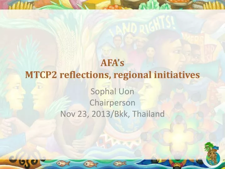 afa s mtcp2 reflections regional initiatives