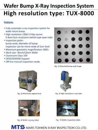 Wafer Bump X-Ray Inspection System High resolution type : TUX-8000