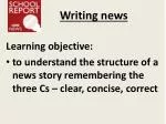 Writing news - slide 1