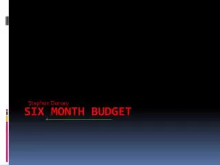 Six month budget