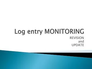Log entry MONITORING