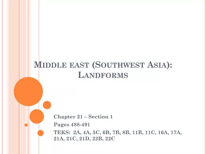 middle east southwest asia landforms