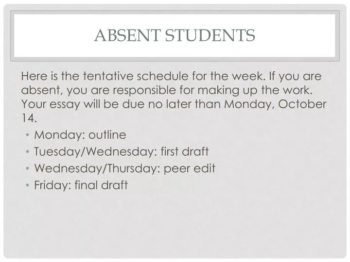 absent students