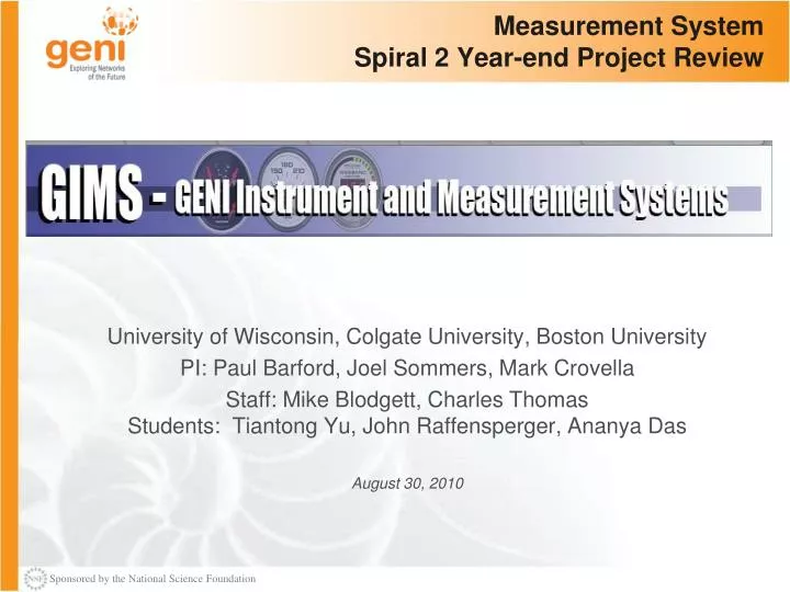 measurement system spiral 2 year end project review