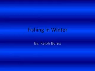 Fishing in Winter