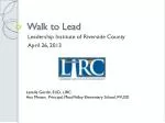 Walk to Lead - slide 1