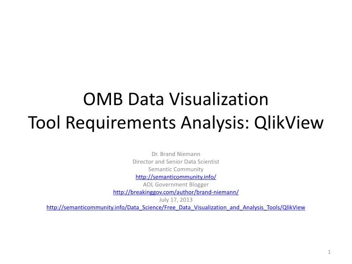 omb data visualization tool requirements analysis qlikview