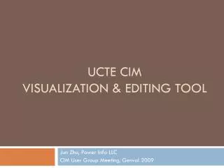 UCTE CIM Visualization &amp; Editing Tool