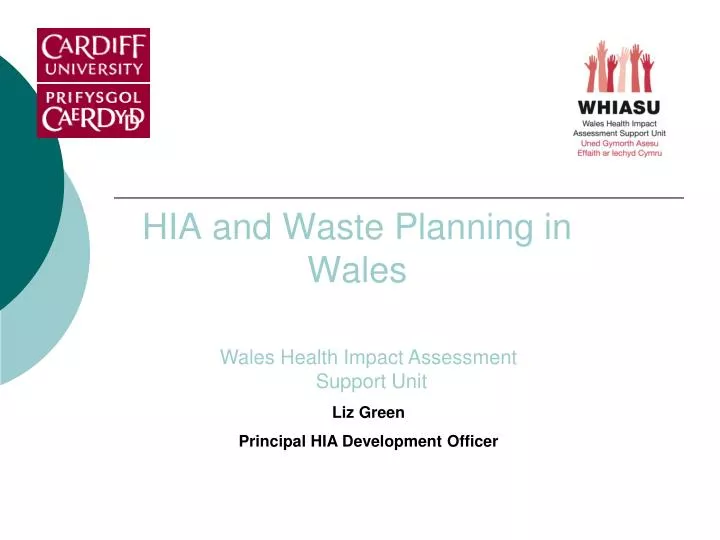 hia and waste planning in wales