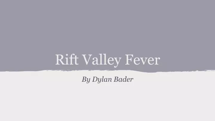 rift valley fever